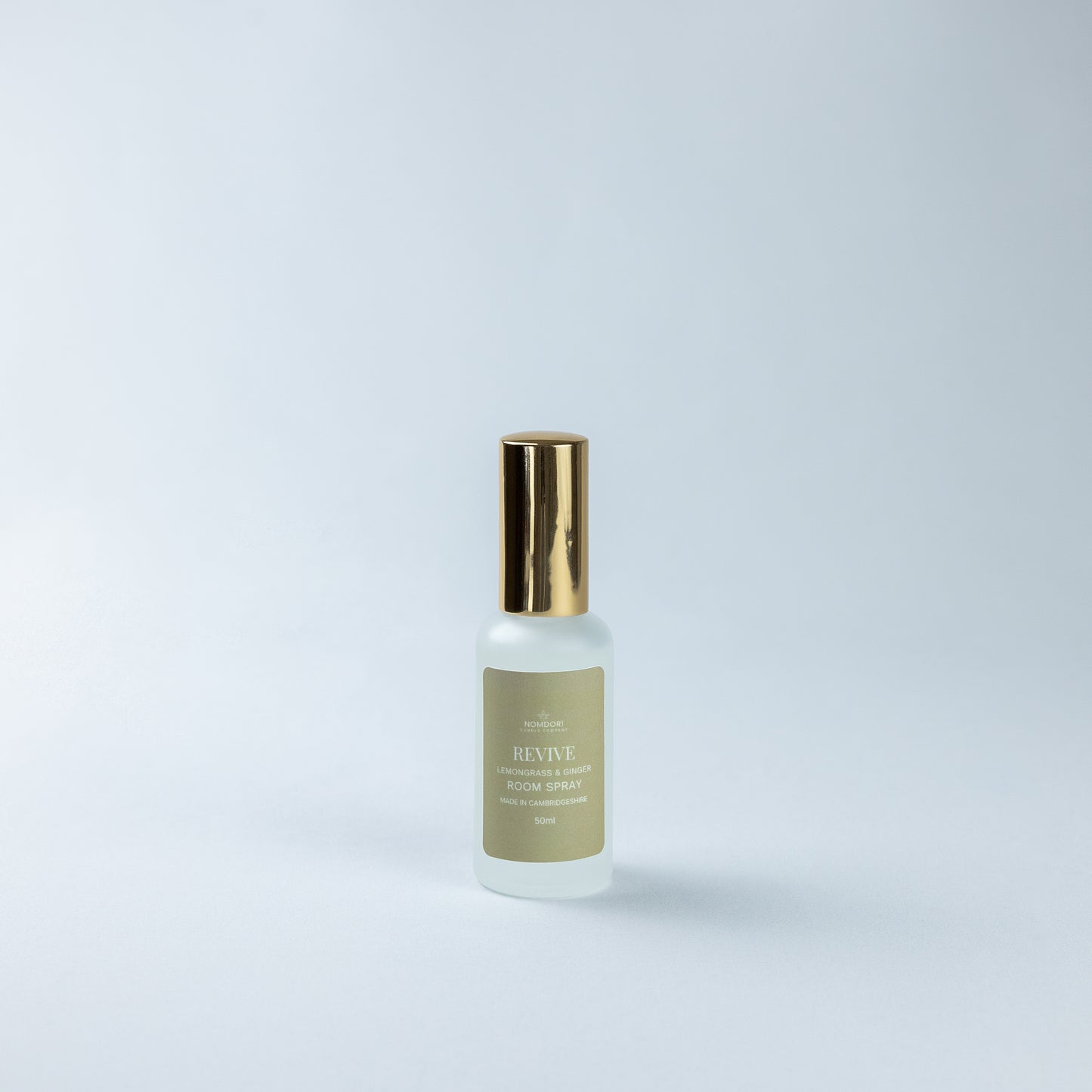 Nomdori Revive 50ml room spray in Lemongrass & Ginger, refreshing home fragrance mist