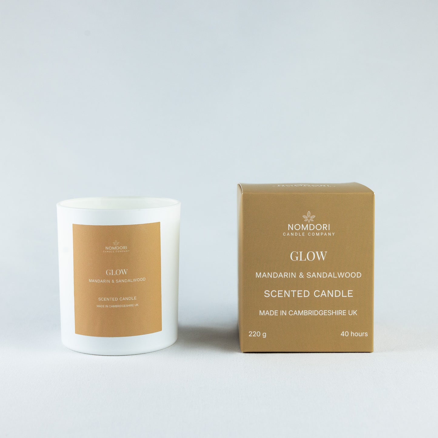 Glow Candle 220g - Mandarin & Sandalwood
