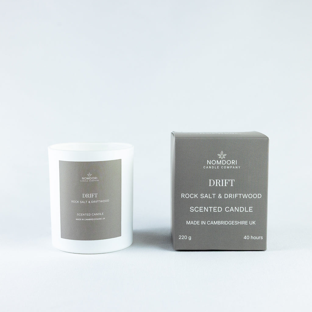 Drift Candle 220g - Rock Salt & Driftwood